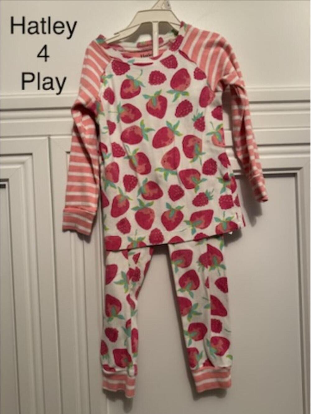 Hatley Girls' Strawberry Print Pajama Set Size 4